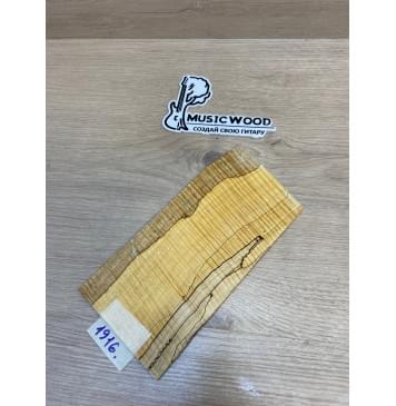 Клён Американский Spalted Волнистый заготовка накладки на головку грифа Смешанный ААА Волна ААА 5х108-103х225-205 мм (Уценка-гнилостные поражения древесины,под стабилизацию или работу с порозаполнителями)-0