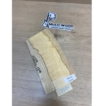 Клён Американский Spalted Волнистый заготовка накладки на головку грифа Смешанный ААА Волна ААА 5х108-103х225-205 мм (Уценка-гнилостные поражения древесины,под стабилизацию или работу с порозаполнителями)-2