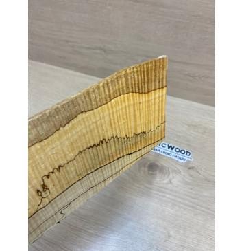 Клён Американский Spalted Волнистый заготовка накладки на головку грифа Смешанный ААА Волна ААА 5х108-103х225-205 мм (Уценка-гнилостные поражения древесины,под стабилизацию или работу с порозаполнителями)-3