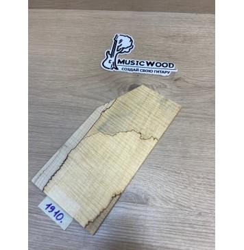 Клён Американский Spalted Волнистый заготовка накладки на головку грифа Смешанный ААА Волна ААА 5х107-73х210 мм (Уценка-гнилостные поражения древесины,под стабилизацию или работу с порозаполнителями)-1