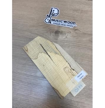 Клён Американский Spalted Волнистый заготовка накладки на головку грифа Смешанный ААА Волна ААА 5х107-73х210 мм (Уценка-гнилостные поражения древесины,под стабилизацию или работу с порозаполнителями)-2