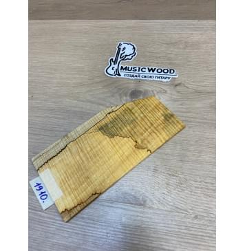 Клён Американский Spalted Волнистый заготовка накладки на головку грифа Смешанный ААА Волна ААА 5х107-73х210 мм (Уценка-гнилостные поражения древесины,под стабилизацию или работу с порозаполнителями)-0