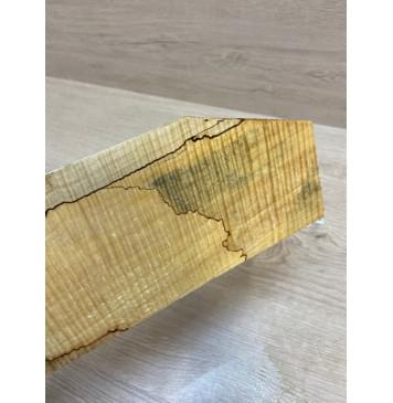Клён Американский Spalted Волнистый заготовка накладки на головку грифа Смешанный ААА Волна ААА 5х107-73х210 мм (Уценка-гнилостные поражения древесины,под стабилизацию или работу с порозаполнителями)-4