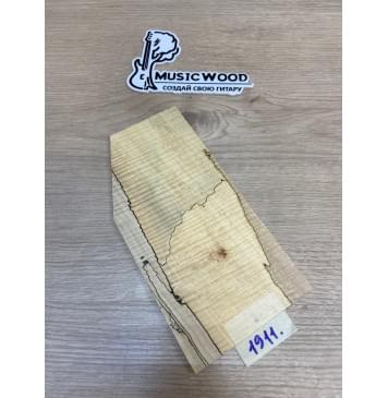 Клён Американский Spalted Волнистый заготовка накладки на головку грифа Смешанный ААА Волна ААА 5х108-73х210 мм (Уценка-гнилостные поражения древесины,под стабилизацию или работу с порозаполнителями)-1
