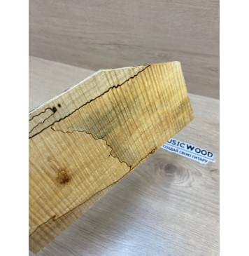 Клён Американский Spalted Волнистый заготовка накладки на головку грифа Смешанный ААА Волна ААА 5х108-73х210 мм (Уценка-гнилостные поражения древесины,под стабилизацию или работу с порозаполнителями)-3