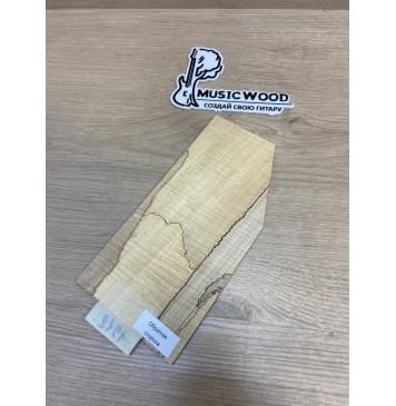 Клён Американский Spalted Волнистый заготовка накладки на головку грифа Смешанный ААА Волна ААА 5х108-70х210 мм (Уценка-гнилостные поражения древесины,под стабилизацию или работу с порозаполнителями)-2