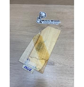 Клён Американский Spalted Волнистый заготовка накладки на головку грифа Смешанный АА Волна ААА 5х107-70х210 мм (Уценка-гнилостные поражения древесины,под стабилизацию или работу с порозаполнителями)-1
