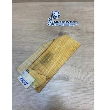 Клён Американский Spalted Волнистый заготовка накладки на головку грифа Смешанный АА Волна ААА 5х107-70х210 мм (Уценка-гнилостные поражения древесины,под стабилизацию или работу с порозаполнителями)-0