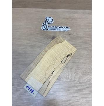 Клён Американский Spalted Волнистый заготовка накладки на головку грифа Смешанный ААА Волна ААА 5х108-103х225-205 мм (Уценка-гнилостные поражения древесины,под стабилизацию или работу с порозаполнителями)-1