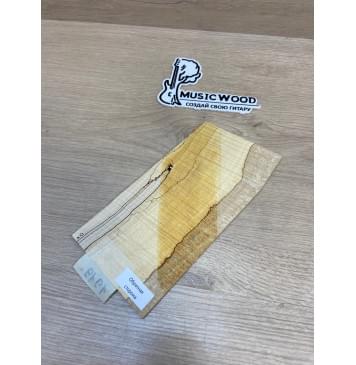 Клён Американский Spalted Волнистый заготовка накладки на головку грифа Смешанный ААА Волна ААА 5х108-103х225-205 мм (Уценка-гнилостные поражения древесины,под стабилизацию или работу с порозаполнителями)-3