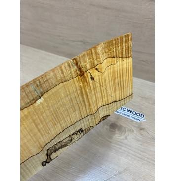 Клён Американский Spalted Волнистый заготовка накладки на головку грифа Смешанный А Волна ААА 5х108-103х225-205 мм (Уценка-гнилостные поражения древесины,под стабилизацию или работу с порозаполнителями)-3