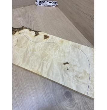 Клён Американский Каповый заготовка на топ под заливку Смешанный АА Кап ААА 14х185х535 мм (1шт. под распил)-4