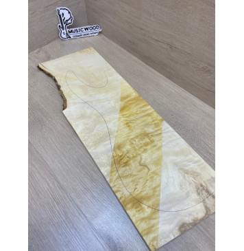 Клён Американский Каповый заготовка на топ под заливку Смешанный АА Кап ААА 14х185х535 мм (1шт. под распил)-12