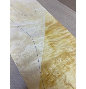 Клён Американский Каповый заготовка на топ под заливку Смешанный АА Кап ААА 14х185х535 мм (1шт. под распил)-8