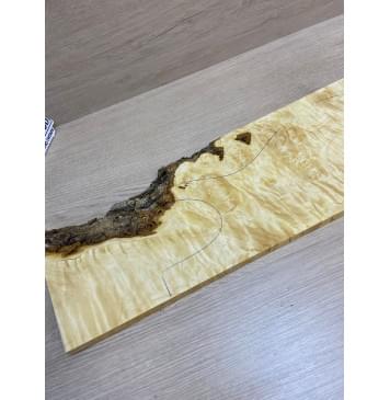 Клён Американский Каповый заготовка на топ под заливку Смешанный АА Кап ААА 14х185х535 мм (1шт. под распил)-15