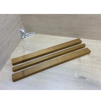 Клён Печёный 180гр заготовка грифа безголовой гитары Радиал АА 28х(42-23-42)х580 мм - из 3х частей-0