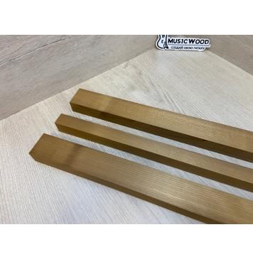 Клён Печёный 180гр заготовка грифа безголовой гитары Радиал АА 28х(42-23-42)х580 мм - из 3х частей-3