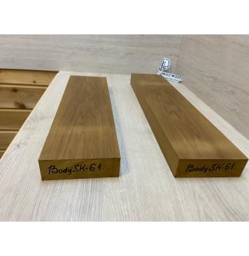 Ольха Печёная 180гр заготовка корпуса для гитары со сквозным грифом Тангент АА 45.2х134х565-480 мм (2шт) Ольха Печёная 180гр заготовка корпуса для гитары со сквозным грифом Тангент АА 45.2х134х565-480 мм (2шт)-4