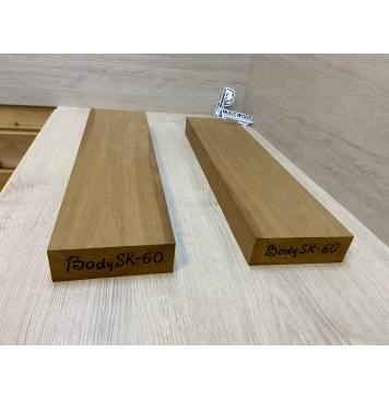 Ольха Печёная 180гр заготовка корпуса для гитары со сквозным грифом Тангент АА 45х134х530-500 мм (2шт) Ольха Печёная 180гр заготовка корпуса для гитары со сквозным грифом Тангент АА 45х134х530-500 мм (2шт)-2