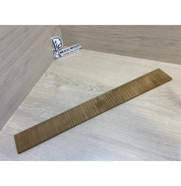 Клён Волнистый Печёный 180 гр заготовка накладки для электрогитары Радиал АА Волна ААА 8х65-56х560 мм-2