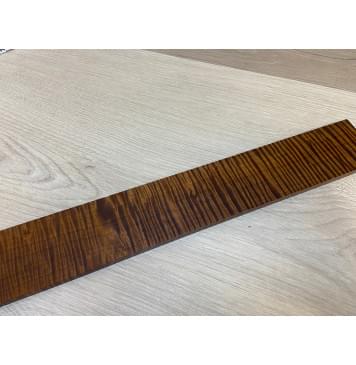 Клён Волнистый Печёный 180 гр заготовка накладки для электрогитары Радиал АА Волна ААА 8х65-56х560 мм-16