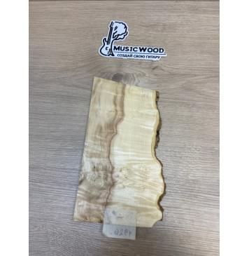 Клён Американский Каповый заготовка накладки на головку грифа Смешанный АА Кап АА 4.5х120-115х245-225 мм-3