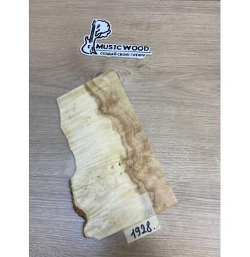 Клён Американский Каповый заготовка накладки на головку грифа Смешанный АА Кап А 3.5х120-115х245-225 мм-0