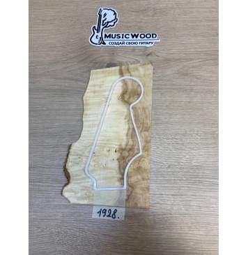 Клён Американский Каповый заготовка накладки на головку грифа Смешанный АА Кап А 3.5х120-115х245-225 мм-1