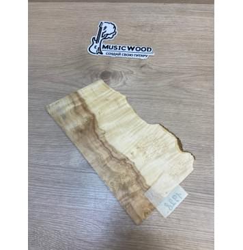 Клён Американский Каповый заготовка накладки на головку грифа Смешанный АА Кап А 3.5х120-115х245-225 мм-2