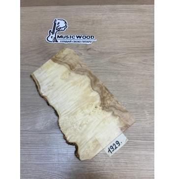 Клён Американский Каповый заготовка накладки на головку грифа Смешанный АА Кап АА 4.5х125-115х245-220 мм-0