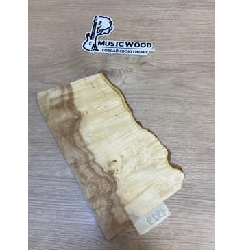 Клён Американский Каповый заготовка накладки на головку грифа Смешанный АА Кап АА 4.5х125-115х245-220 мм-2