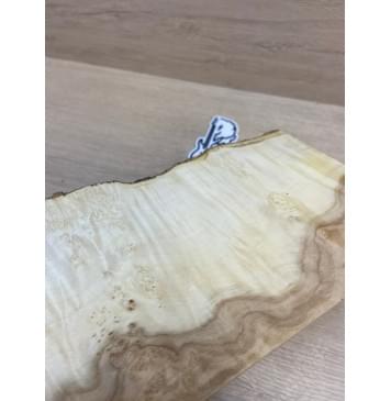 Клён Американский Каповый заготовка накладки на головку грифа Смешанный АА Кап АА 4.5х125-115х245-220 мм-1