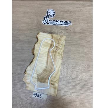 Клён Американский Каповый заготовка накладки на головку грифа Смешанный АА Кап А 3.5х105х225 мм-1