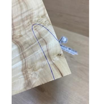 Клён Американский Каповый заготовка накладки на головку грифа Смешанный АА Кап А 3.5х105х225 мм-2