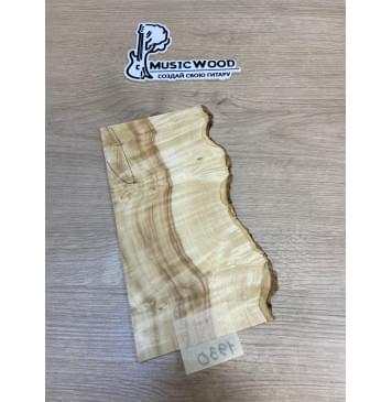 Клён Американский Каповый заготовка накладки на головку грифа Смешанный АА Кап А 3.5х115-105х225 мм-4
