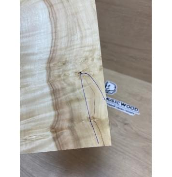 Клён Американский Каповый заготовка накладки на головку грифа Смешанный АА Кап А 3.5х115-105х225 мм-2