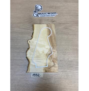 Клён Американский Каповый заготовка накладки на головку грифа Смешанный АА Кап А 3.5х115-100х225 мм-0