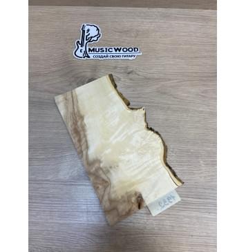 Клён Американский Каповый заготовка накладки на головку грифа Смешанный АА Кап А 3.5х115-100х225 мм-3