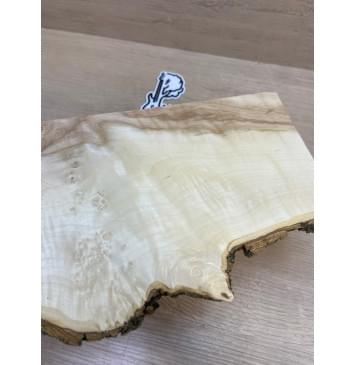 Клён Американский Каповый заготовка накладки на головку грифа Смешанный АА Кап А 3.5х115-100х225 мм-1