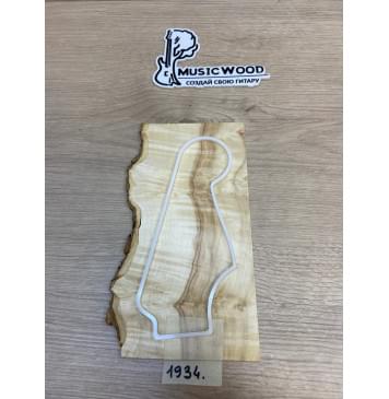 Клён Американский Каповый заготовка накладки на головку грифа Смешанный ААА Кап АА 3.5х110-100х225 мм-1