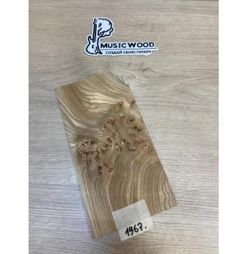 Карагач Кап заготовка накладки на головку грифа Смешанный А Кап АА 4х120-97х235 мм (с трещинами)-3