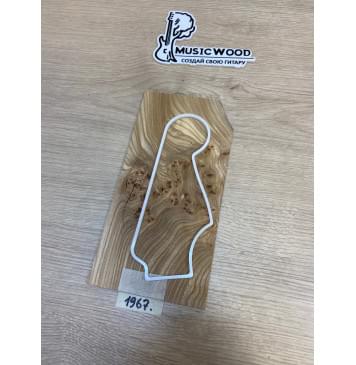 Карагач Кап заготовка накладки на головку грифа Смешанный А Кап АА 4х120-97х235 мм (с трещинами)-0