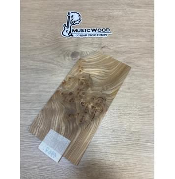 Карагач Кап заготовка накладки на головку грифа Смешанный А Кап АА 4х120-97х235 мм (с трещинами)-4