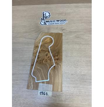 Карагач Кап заготовка накладки на головку грифа Смешанный АА Кап АА 4х120-103х235 мм-1