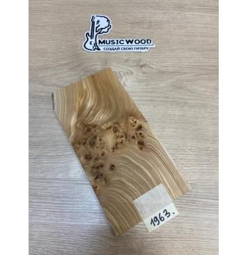 Карагач Кап заготовка накладки на головку грифа Смешанный ААА Кап ААА 4х120-110х235 мм-1