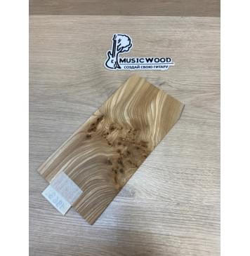 Карагач Кап заготовка накладки на головку грифа Смешанный ААА Кап ААА 4х120-110х235 мм-2