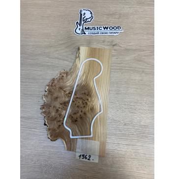 Карагач Кап заготовка накладки на головку грифа Смешанный АА Кап АА 4х145-80х250 мм-0