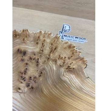 Карагач Кап заготовка накладки на головку грифа Смешанный ААА Кап ААА 4х145-95х255 мм-4