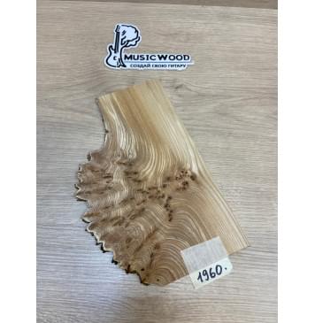 Карагач Кап заготовка накладки на головку грифа Смешанный ААА Кап ААА 3х145-100х255 мм-0