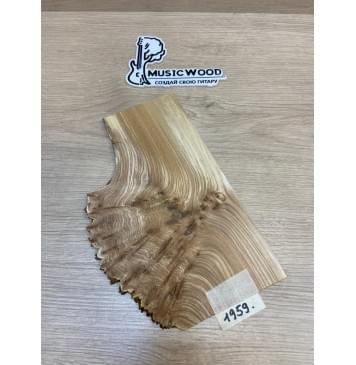 Карагач Кап заготовка накладки на головку грифа Смешанный ААА Кап ААА 5х145-110х255 мм-0